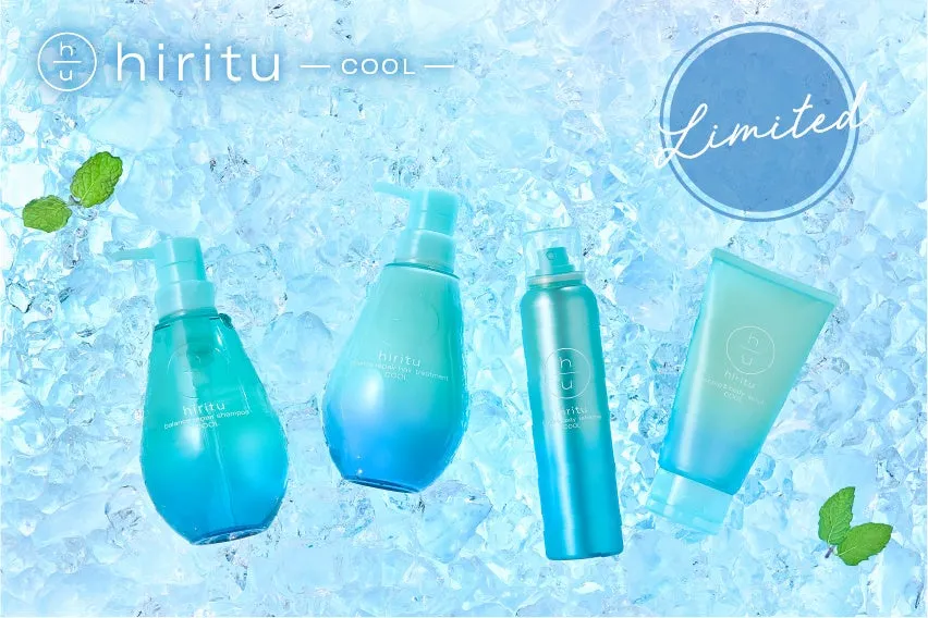 氷の上に並ぶhirituクールシリーズの全ラインナップ