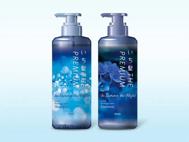 いち髪 THE PREMIUM 夏限定デザインのボトルセット