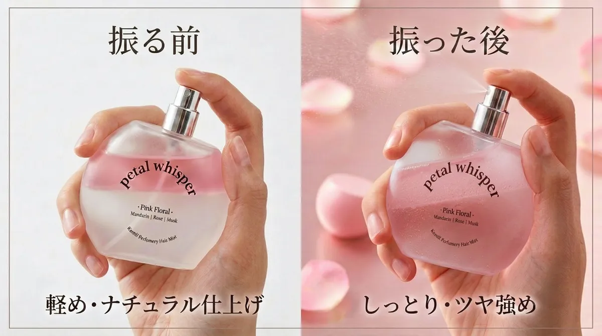 振る前と後で選べる2つの仕上がり比較