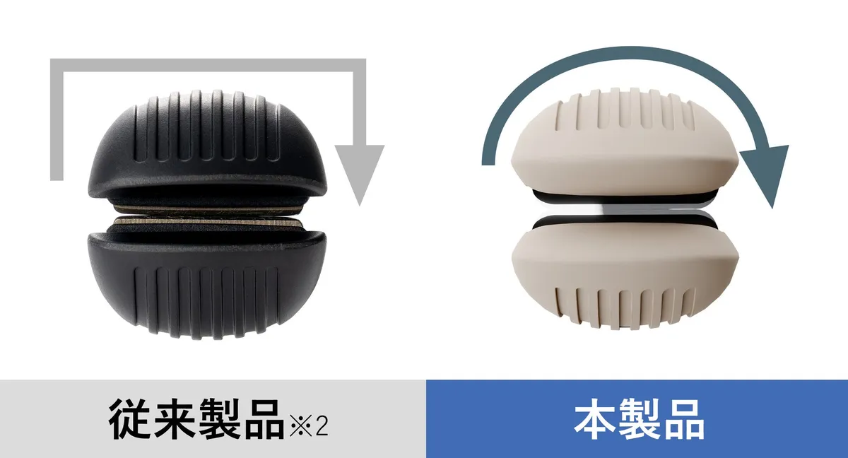 カールもしやすいラウンドボディ構造