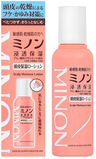 ミノン頭皮保湿ローションの商品パッケージとボトル容器