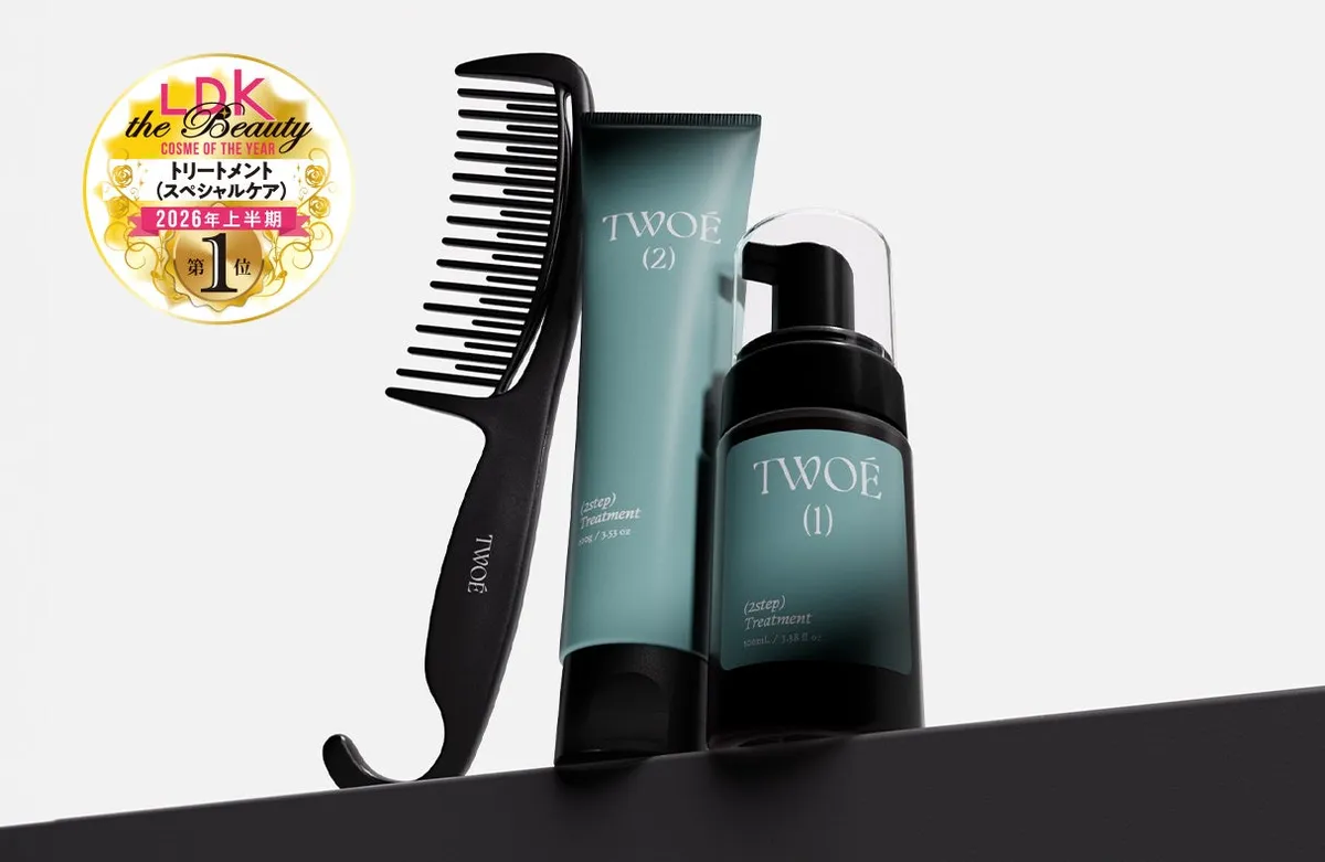 TWOÉの商品セットとLDK受賞ロゴ