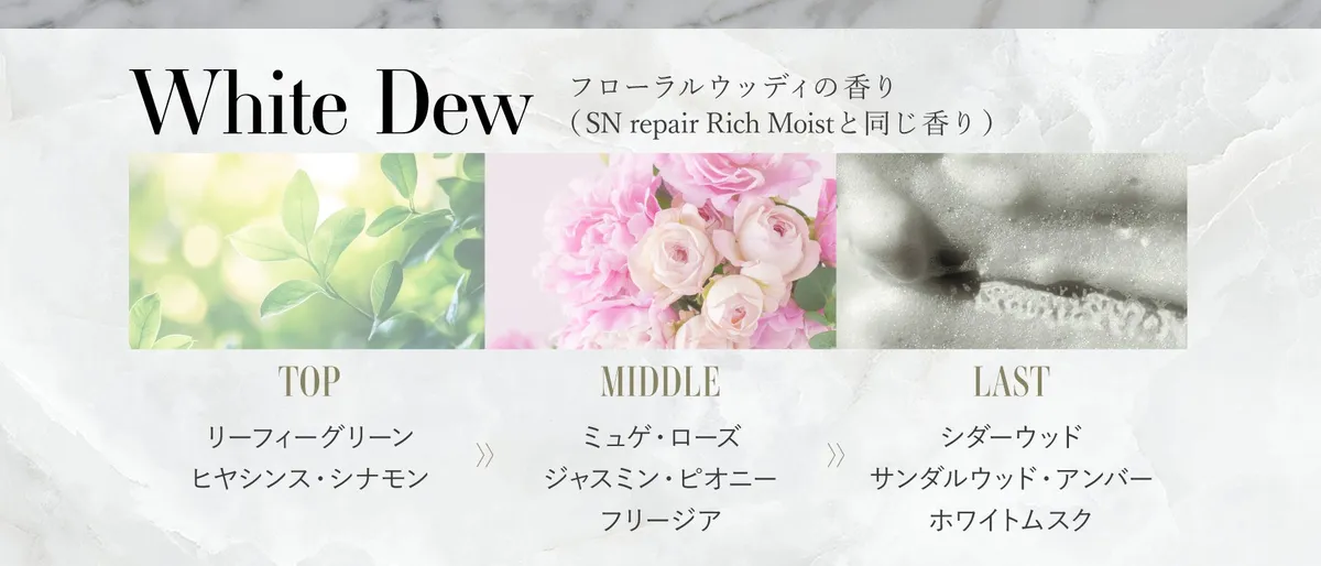 White Dewのフレグランス構成図