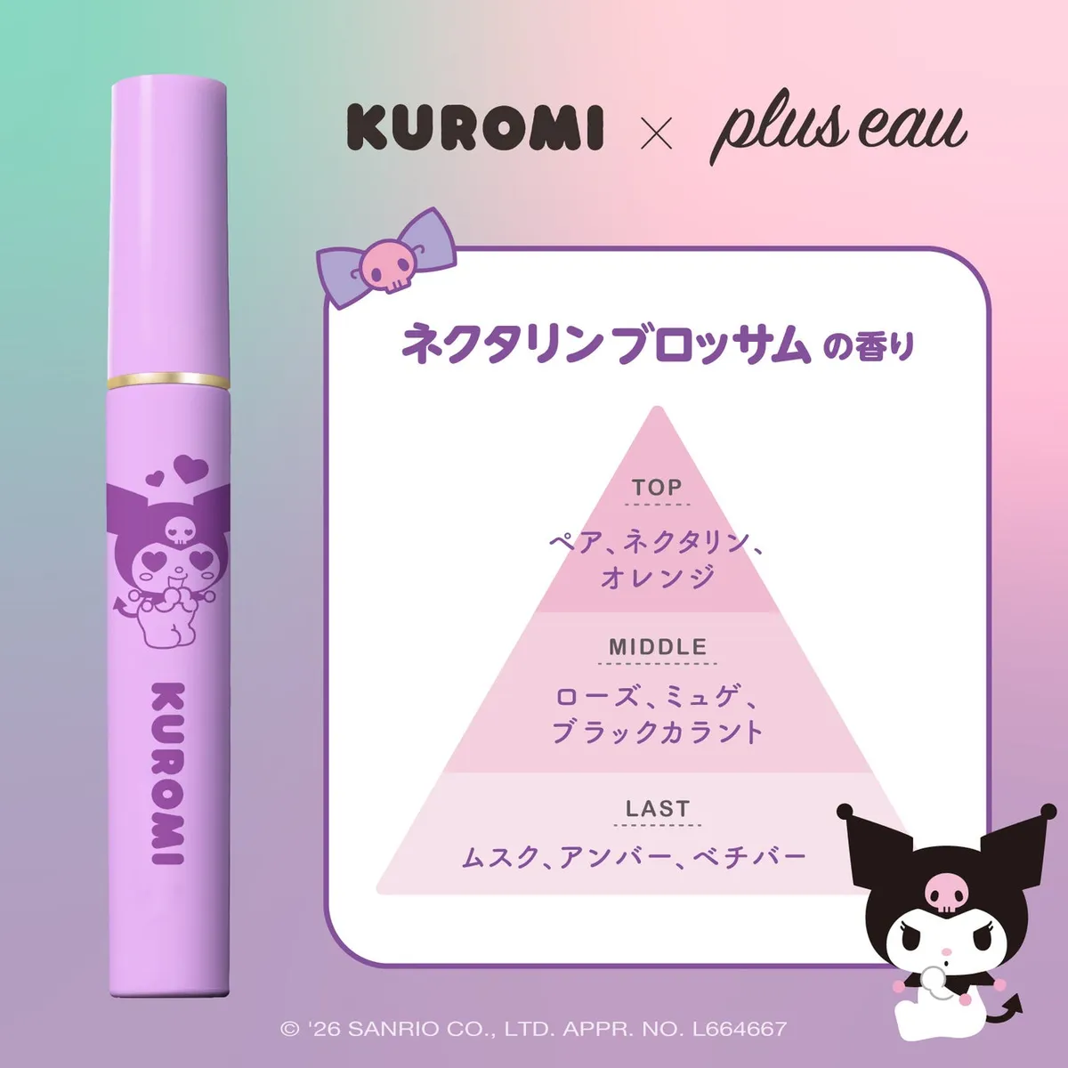 ネクタリンブロッサムの香りのピラミッド図解