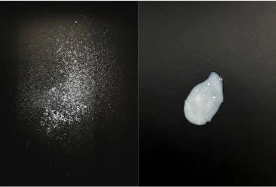 クラッシュミスト製法によるテクスチャーの比較
