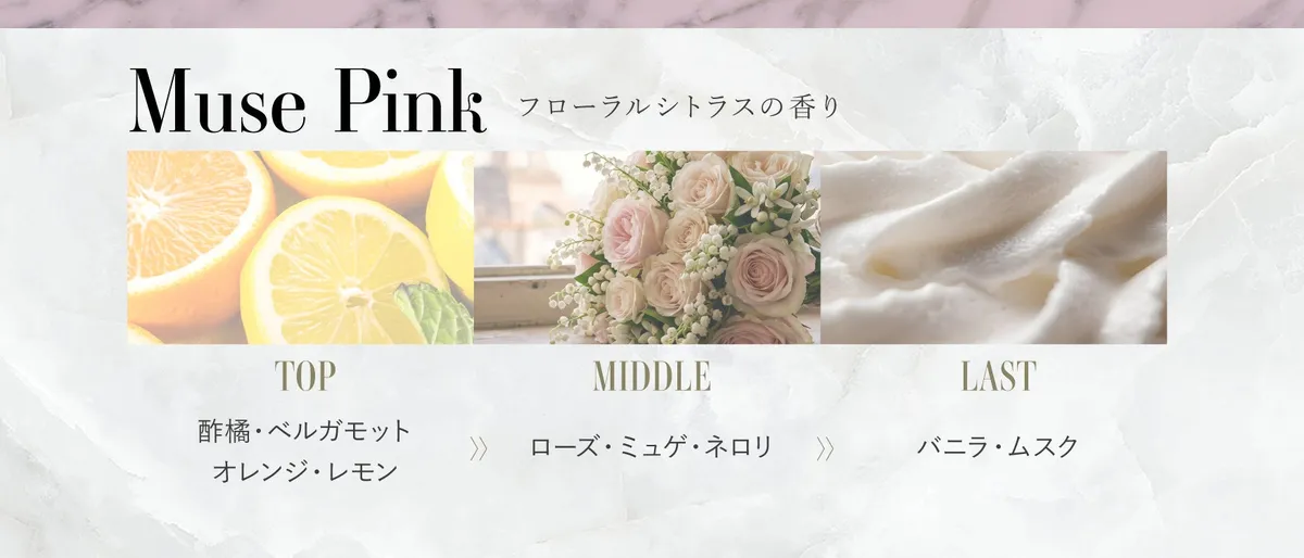 Muse Pinkのフレグランス構成図