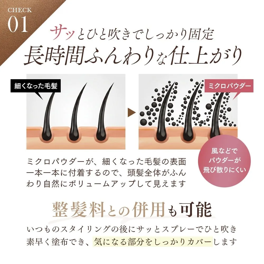ミクロパウダーが髪に付着する仕組みの図解