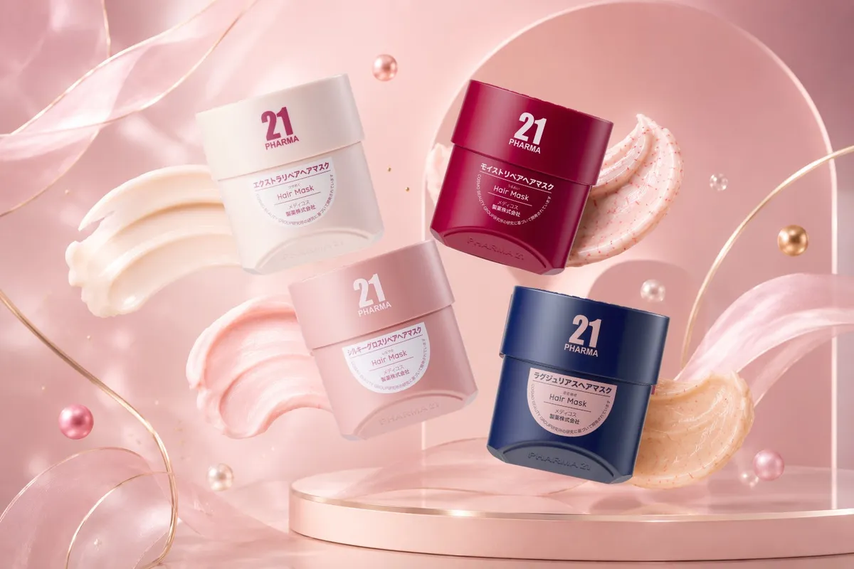 PHARMA21のヘアマスク全4種が並んだイメージ画像