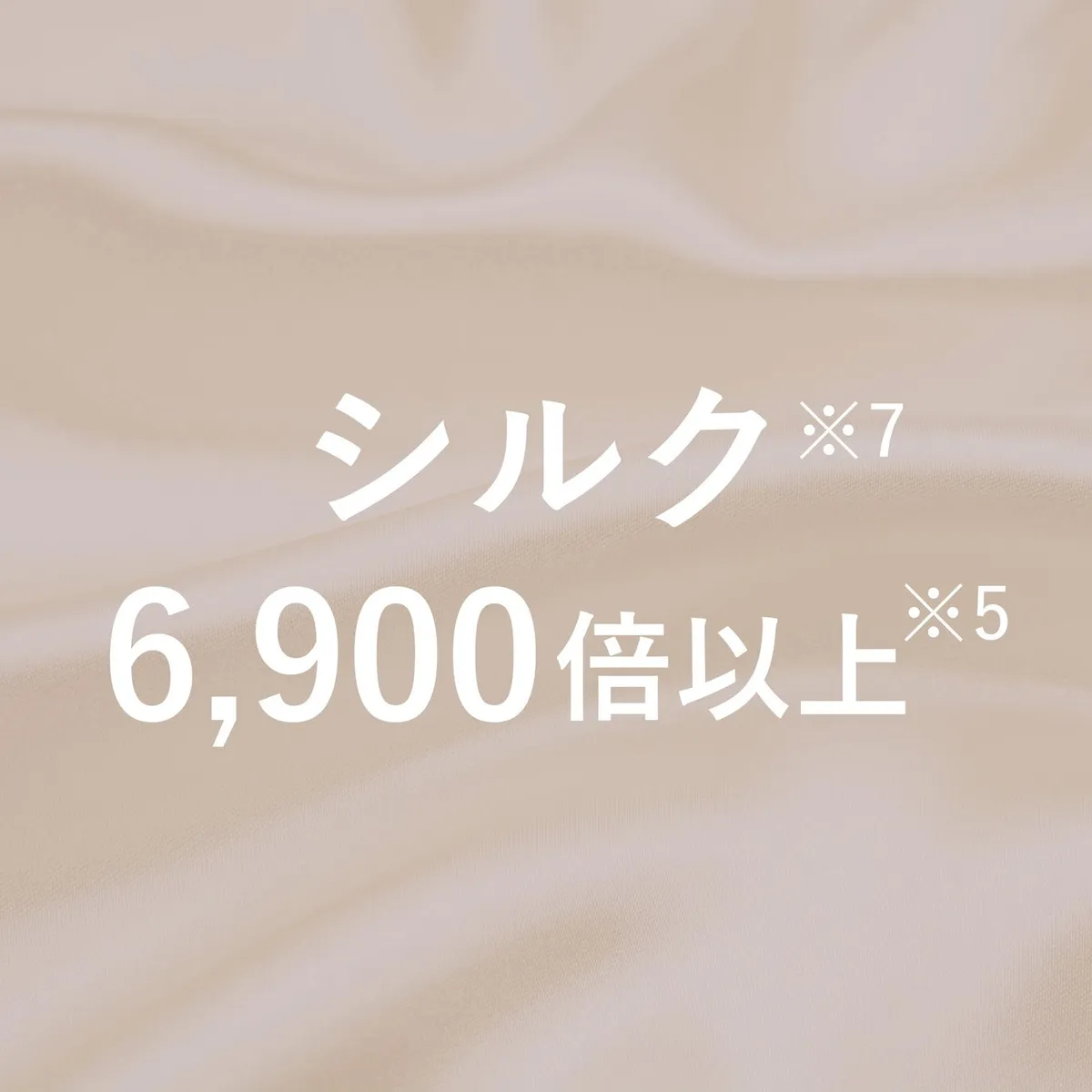 シルク成分が6,900倍以上配合されていることを示すイメージ画像。