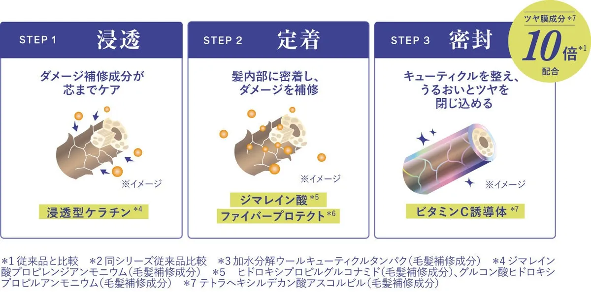 浸透・定着・密封の3ステップ処方