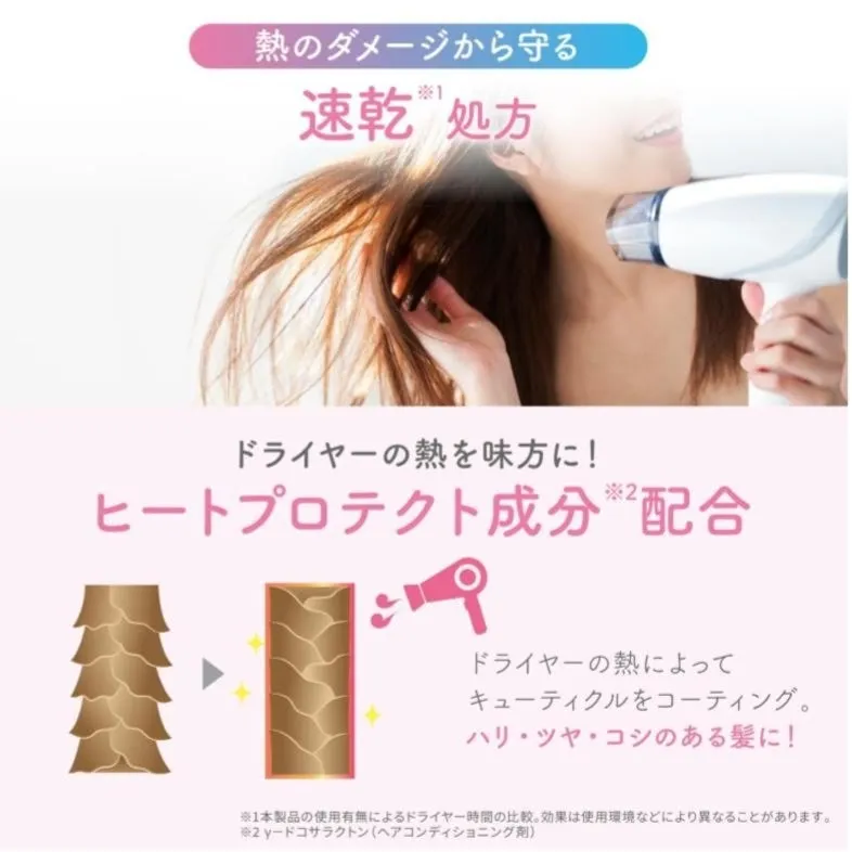 ドライヤーを使用する女性とヒートプロテクトの仕組み