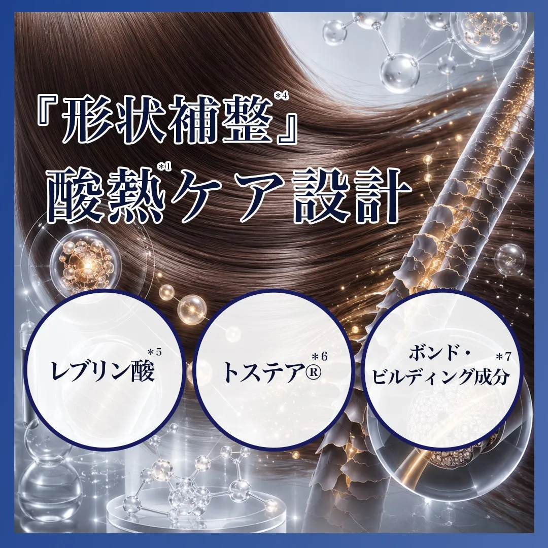 髪を内側から整える3つの形状補整成分